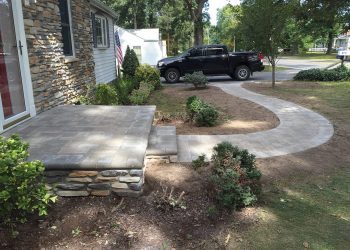 Paver Sidewalk Construction -Columbia, MD Paver sidewalk installed at a home in Columbia, MD